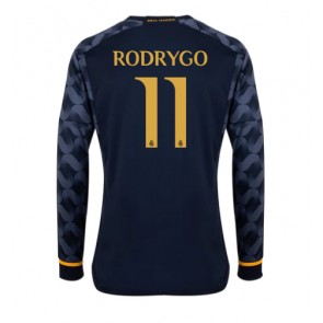 Lacne Muži Futbalové dres Real Madrid Rodrygo Goes #11 2023-24 Dlhy Rukáv - Preč